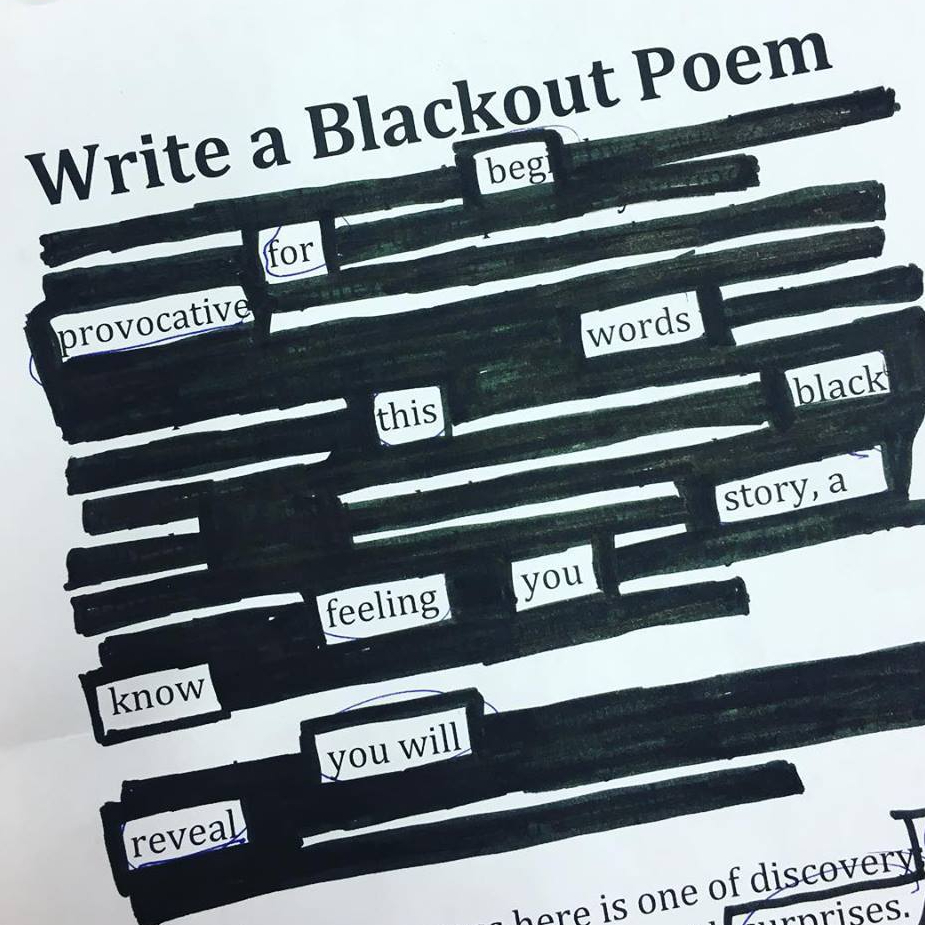 Write a Blackout Poem